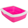 Classic Litter Tray: 37 × 15 × 47cm - Pink/White