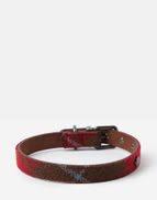 Joules Red Tweed Leather Collar X-Large Direct Pets