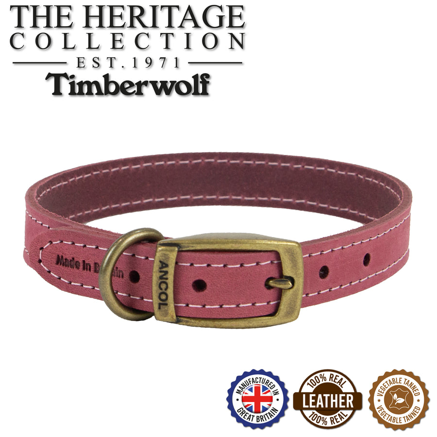 Ancol Timberwolf Leather Collar