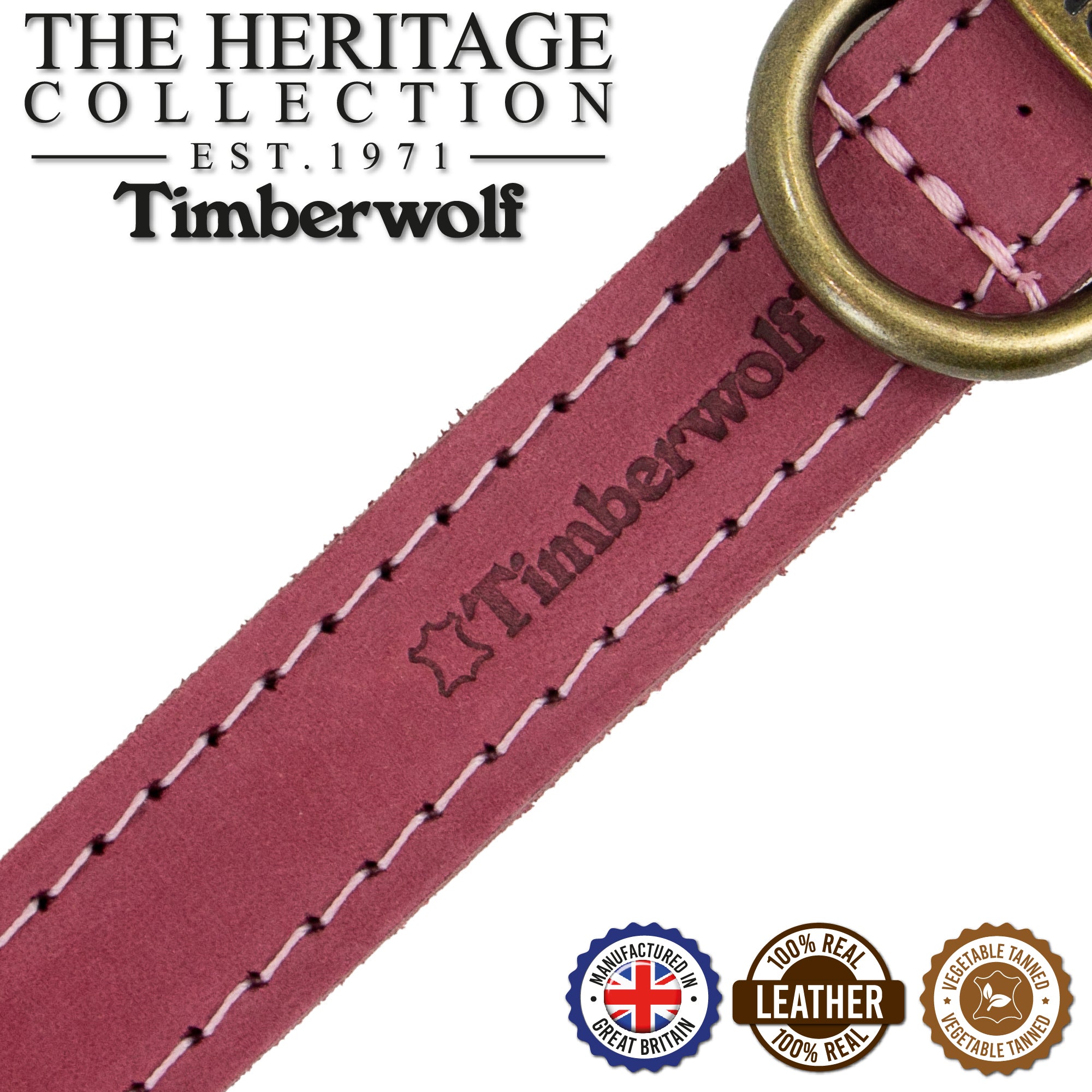 Ancol Timberwolf Leather Collar