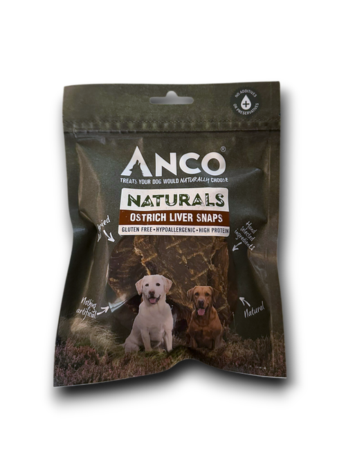 Anco Naturals Ostrich Liver Snaps 85g