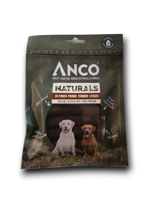 Anco Naturals Ostrich Prime Tender Sticks 85g