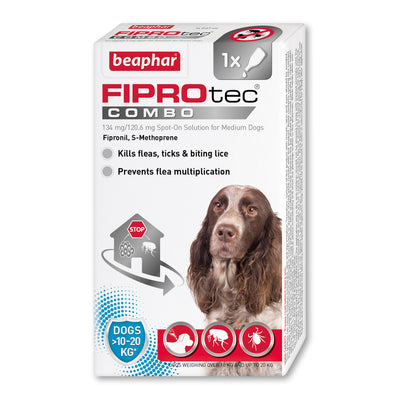 Beaphar Fiprotec Combo Flea & Tick Spot-On Medium Dogs 1 Pipette