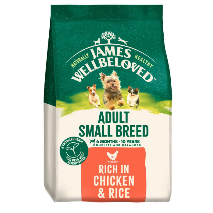 James Wellbeloved Dog Adult Small Breed Chicken & Rice 7.5kg