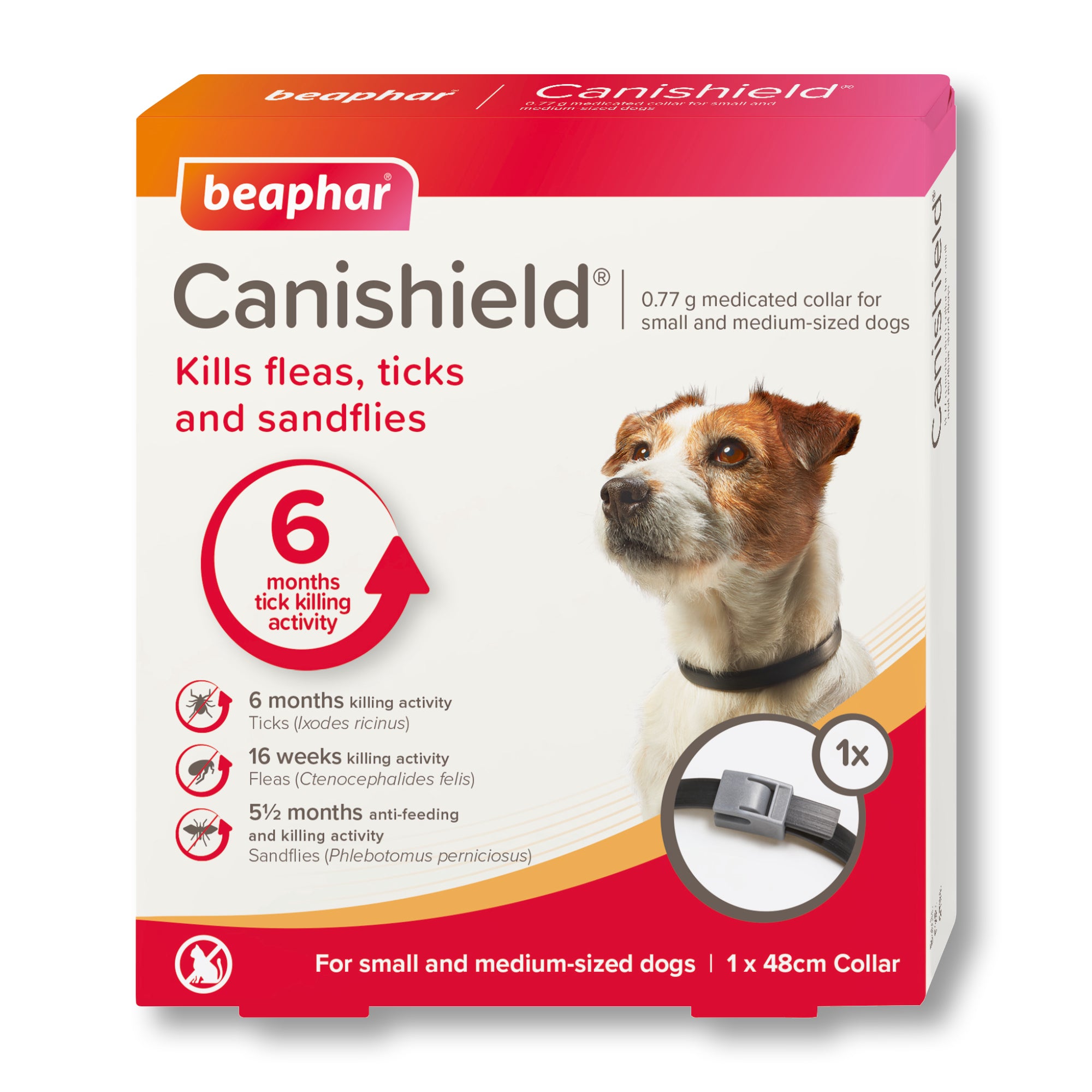 Beaphar Canishield Flea And Tick Dog Collar Small 48cm