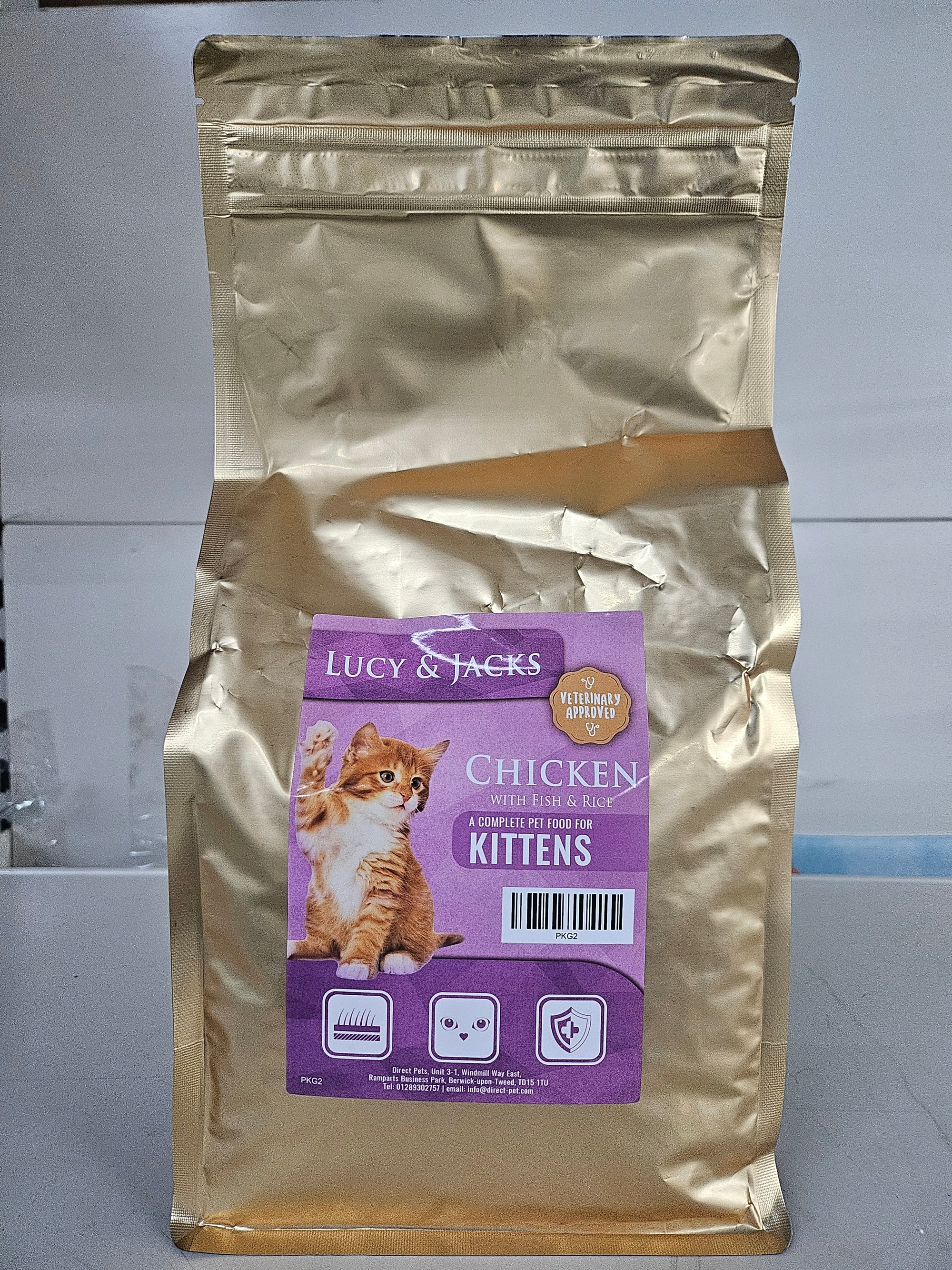 Lucy & Jack's Kitten Chicken With Fish And Rice 2kg