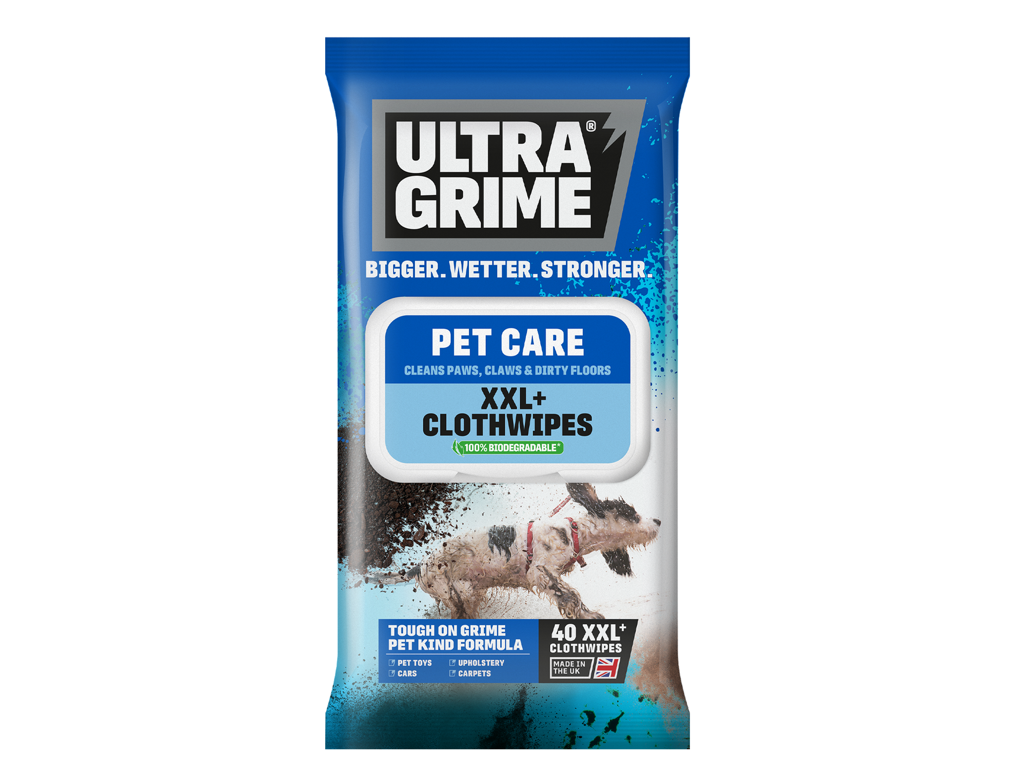Ultra Grime XXL Pet Care Clothwipes 40 Pack
