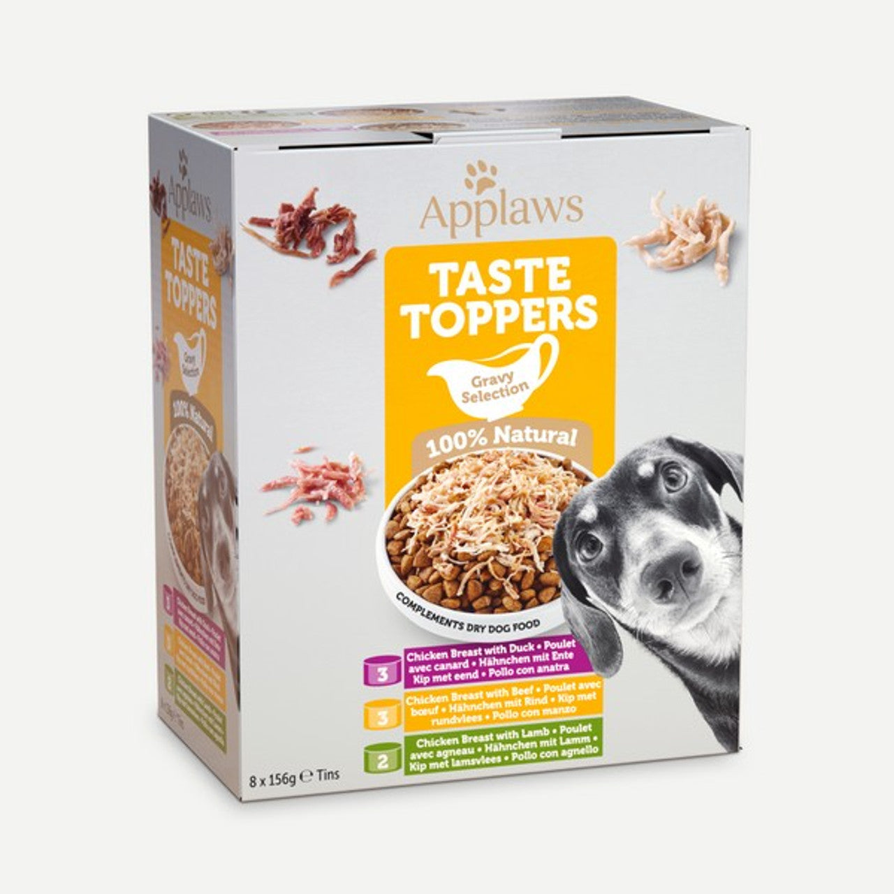 Applaws Taste Toppers Natural Wet Dog Food Gravy Selection 8x156g