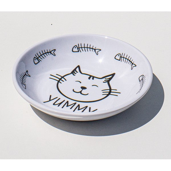 Tarhong Black and White Yummy Pet Saucer 0.75 Cup