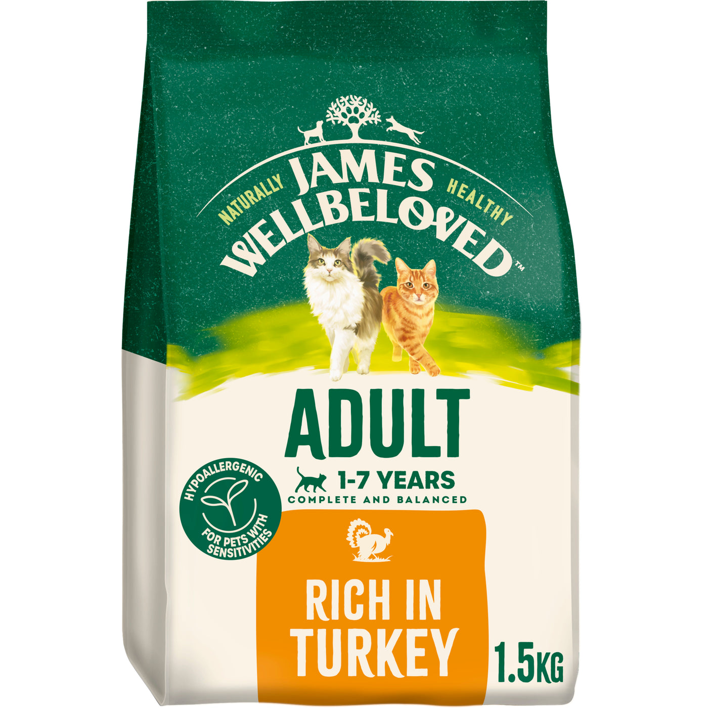 James Wellbeloved Turkey & Rice Adult  1.5kg