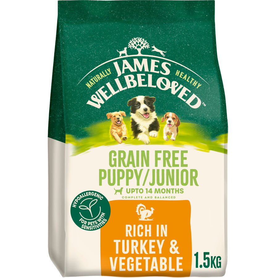 James Wellbeloved  Dog Puppy Grain Free Turkey 1.5kg