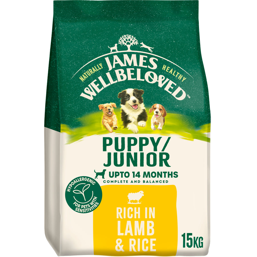 James Wellbeloved Lamb & Rice Kibble Junior/Performance 2kg