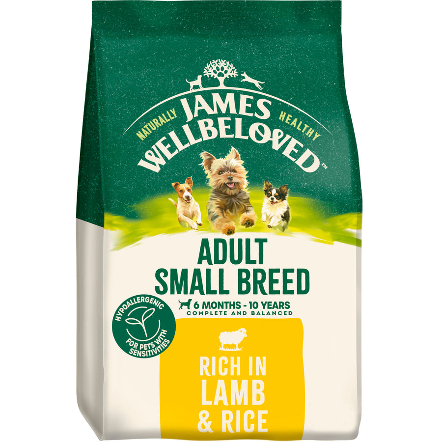 James Wellbeloved Lamb & Rice Kibble Adult Small Breed 1.5kg