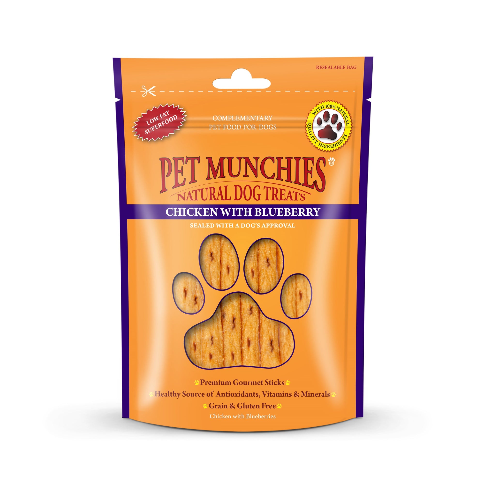 Pet Munchies Chicken With Blueberry Dog Treats 80g