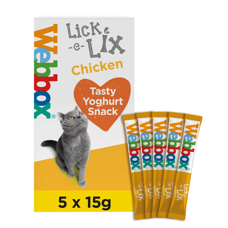 Webbox Delight Lick-E-Lix with Chicken Cat Treat 5x15g