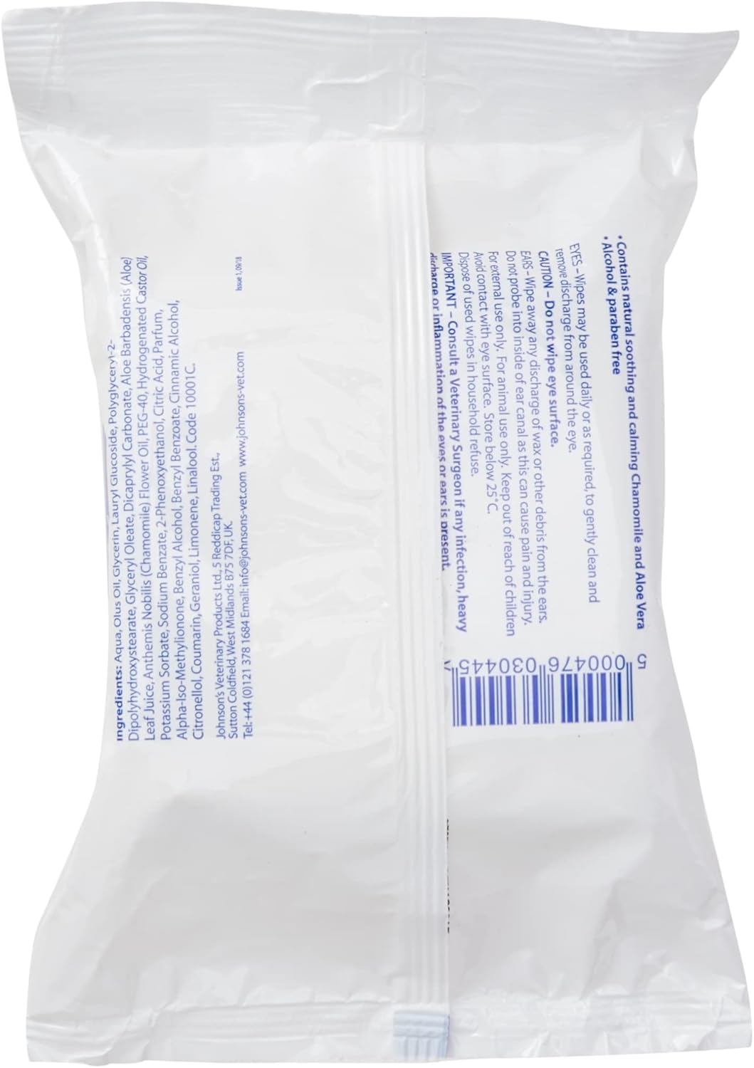 JVP Clean N Safe Eye And Ear Wipes 30pk