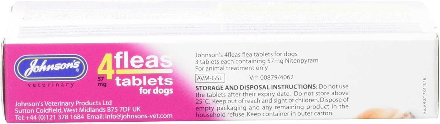 JVP 4 Fleas Dog Flea Tablets 3 Tab Pack
