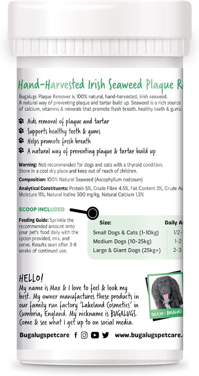 Bugalugs Plaque Remover With Spoon Dog & Cat 75g