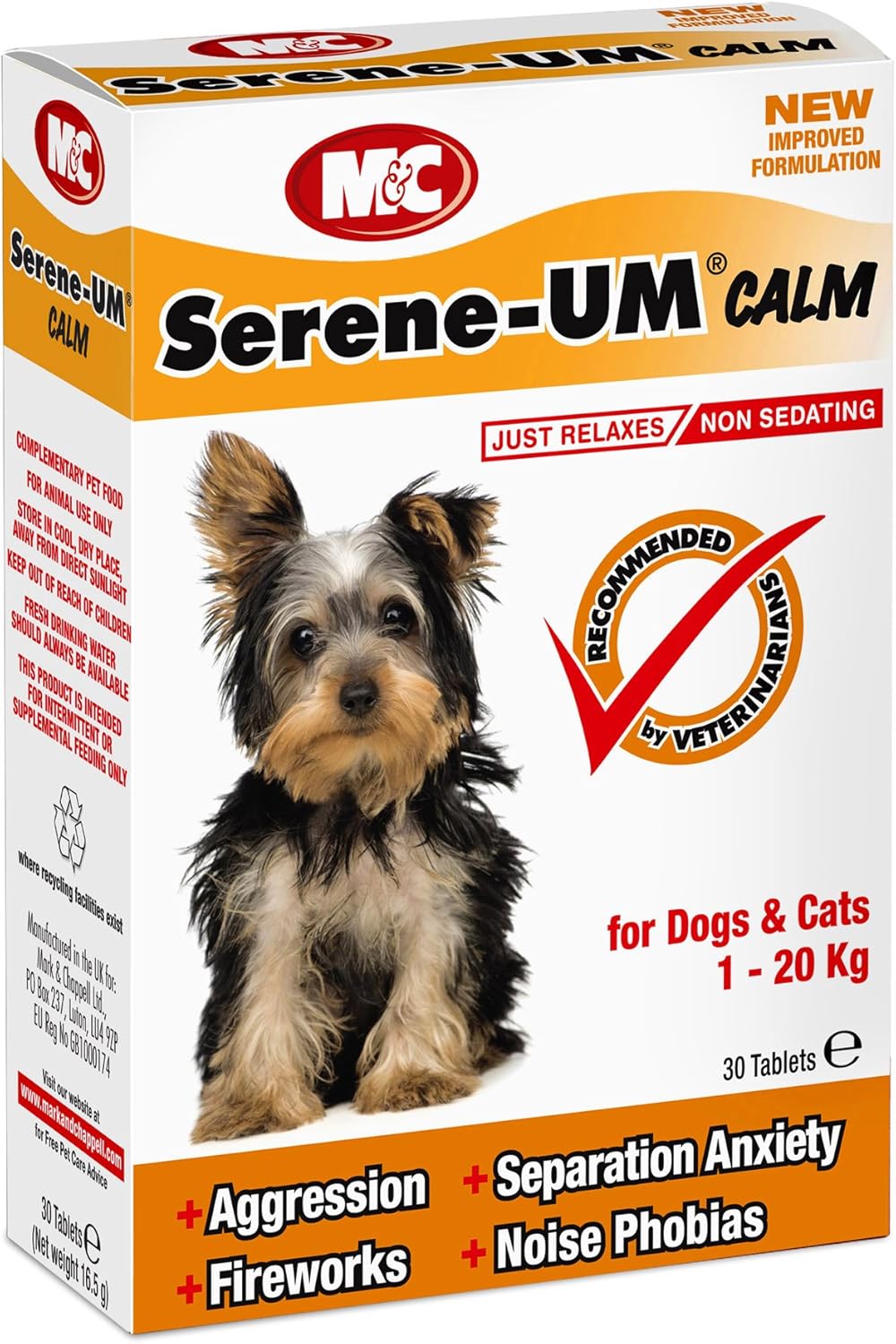 M and C Serene Um Calm 30 Tablets