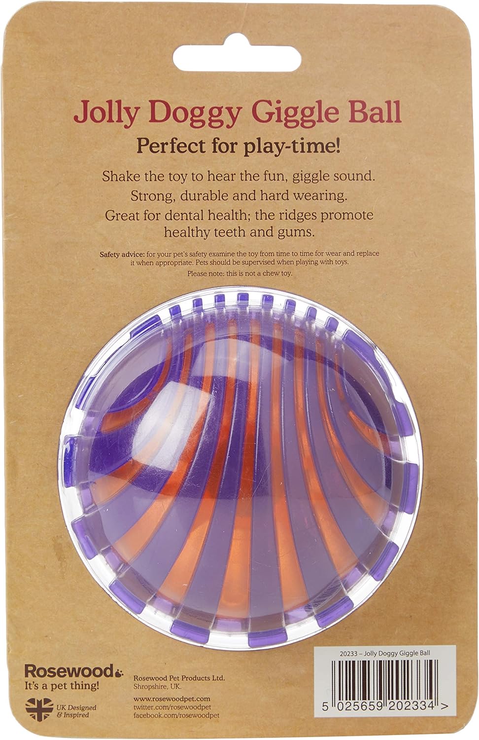 Jolly Doggy Giggle Ball 9cm