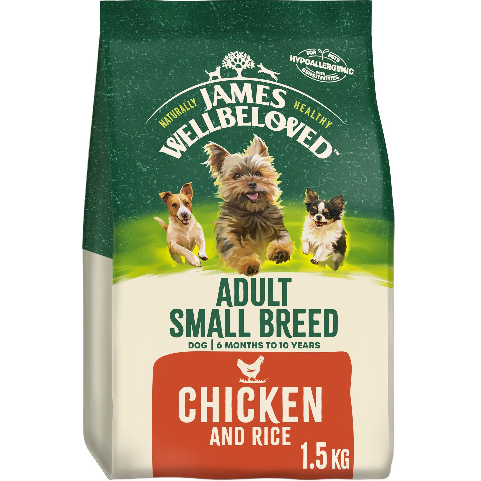James Wellbeloved Adult Small Breed Chicken & Rice 1.5kg