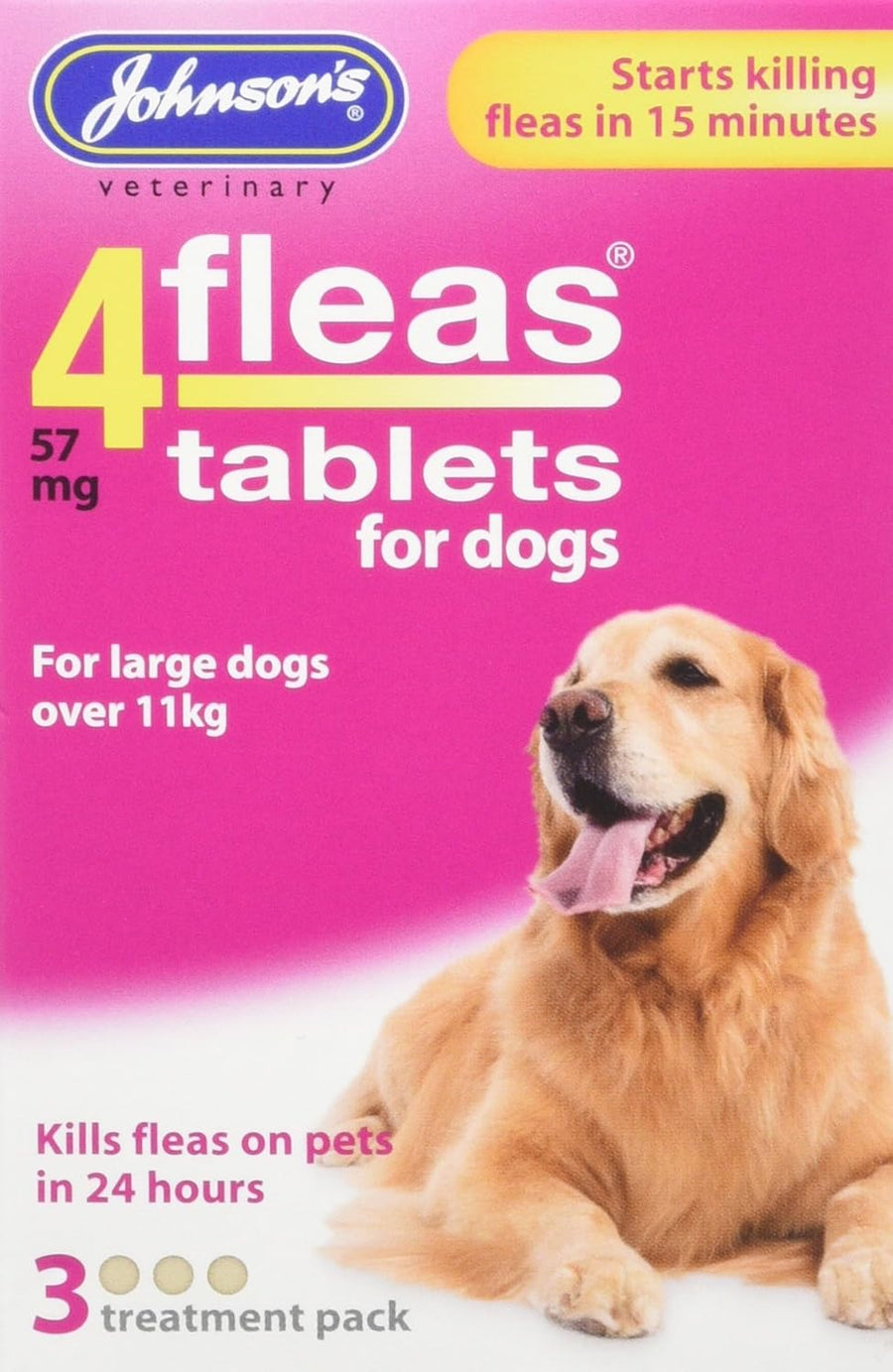 JVP 4 Fleas Dog Flea Tablets 3 Tab Pack