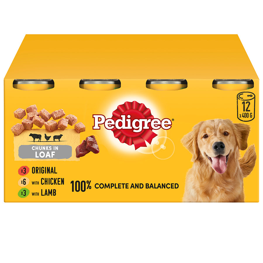 Pedigree Tins Adult In Loaf 12x400g