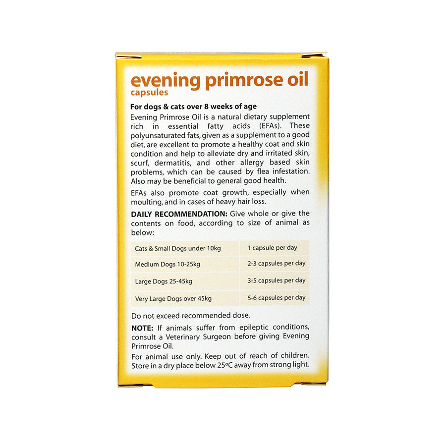 Johnsons Evening Primrose Oil Capsules For Dogs & Cats 60pk