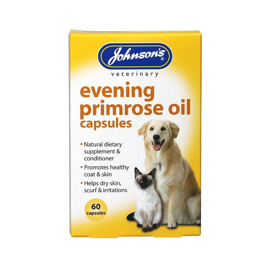 Johnsons Evening Primrose Oil Capsules For Dogs & Cats 60pk