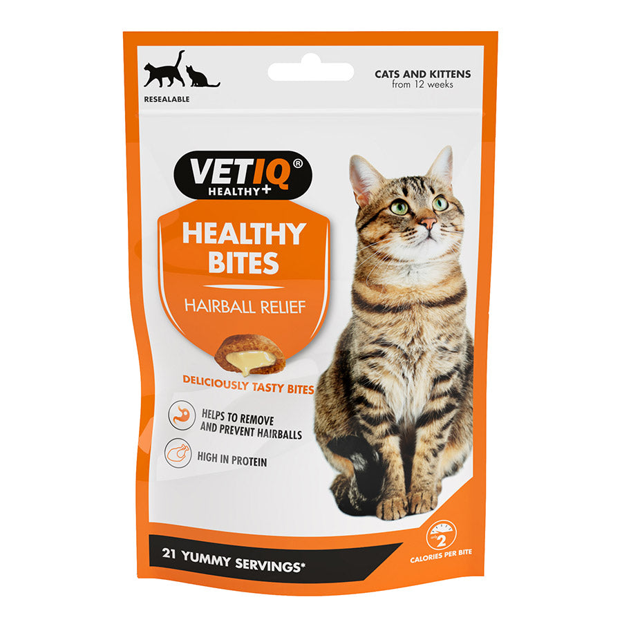 VetIQ Healthy Bites Hairball Remedy Cat & Kitten Treats 65g