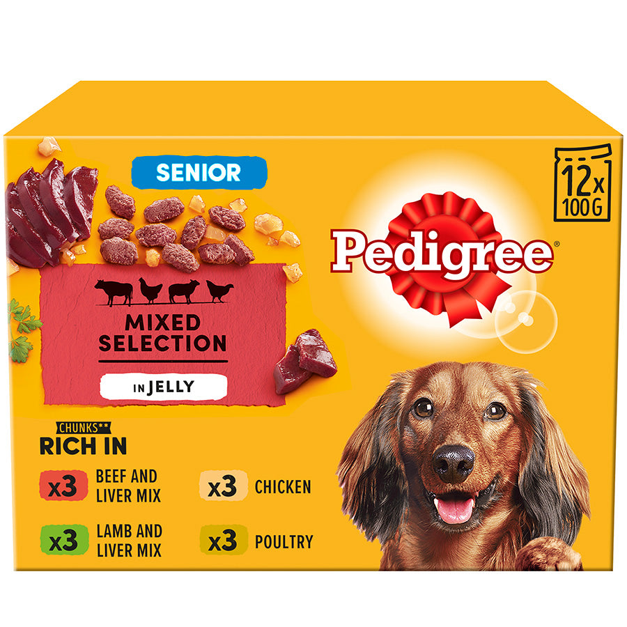Pedigree Pouch In Jelly Senior 12x100g