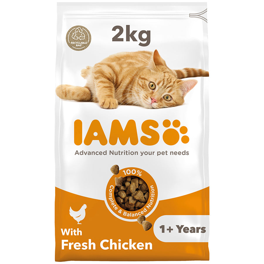 Iams Vitality Adult Cat Food Chicken 2kg
