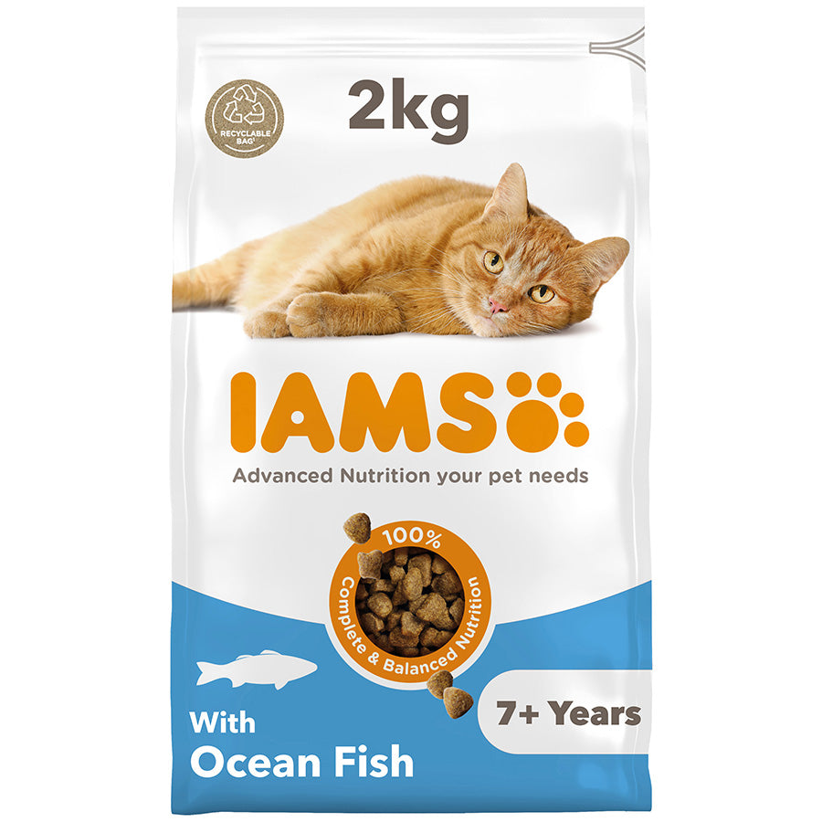 Iams Vitality Senior Cat Food Ocean Fish 2kg