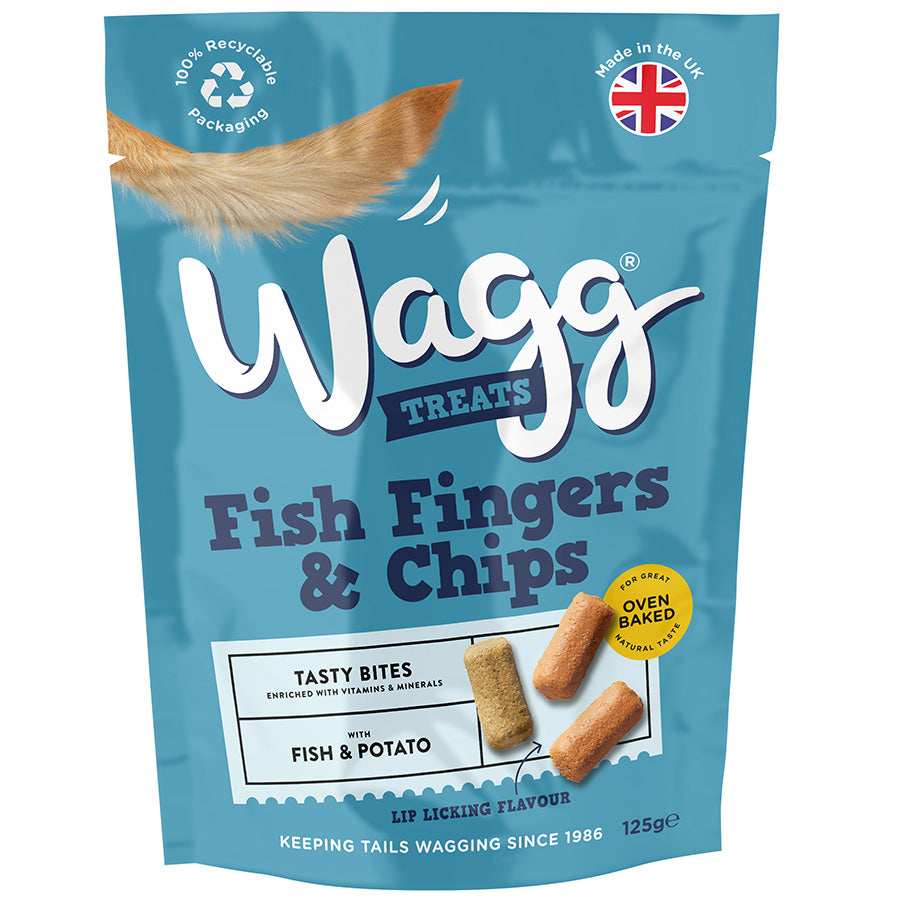 Wagg Fish Fingers and Chips Treats 125g