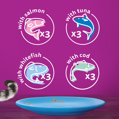 Whiskas Senior 7+ Fish Favourites In Jelly Pouches 12x85g