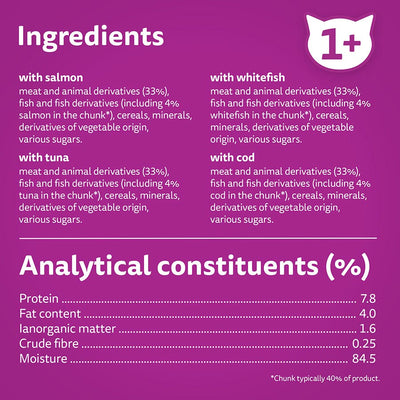 Whiskas Adult 1+ Fish Favourites In Jelly 40x85g