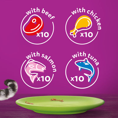 Whiskas Adult 1+ Mixed Menu in Jelly Pouches 40x85g