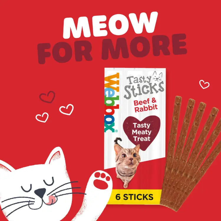 Webbox Cats Delight Tasty Cat Beef & Rabbit 6 Stick