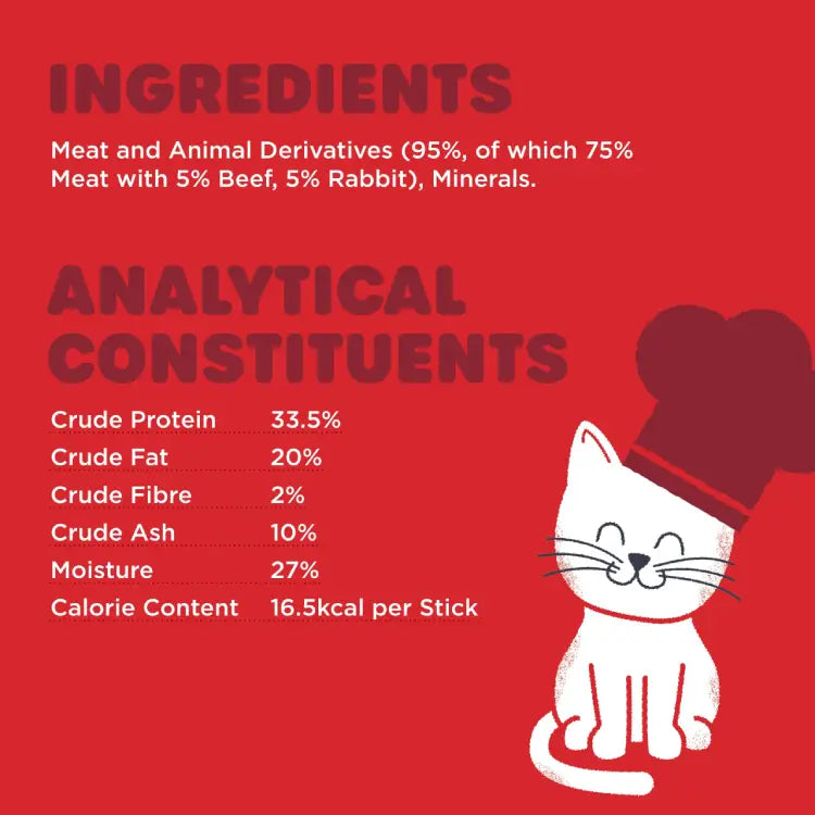 Webbox Cats Delight Tasty Cat Beef & Rabbit 6 Stick