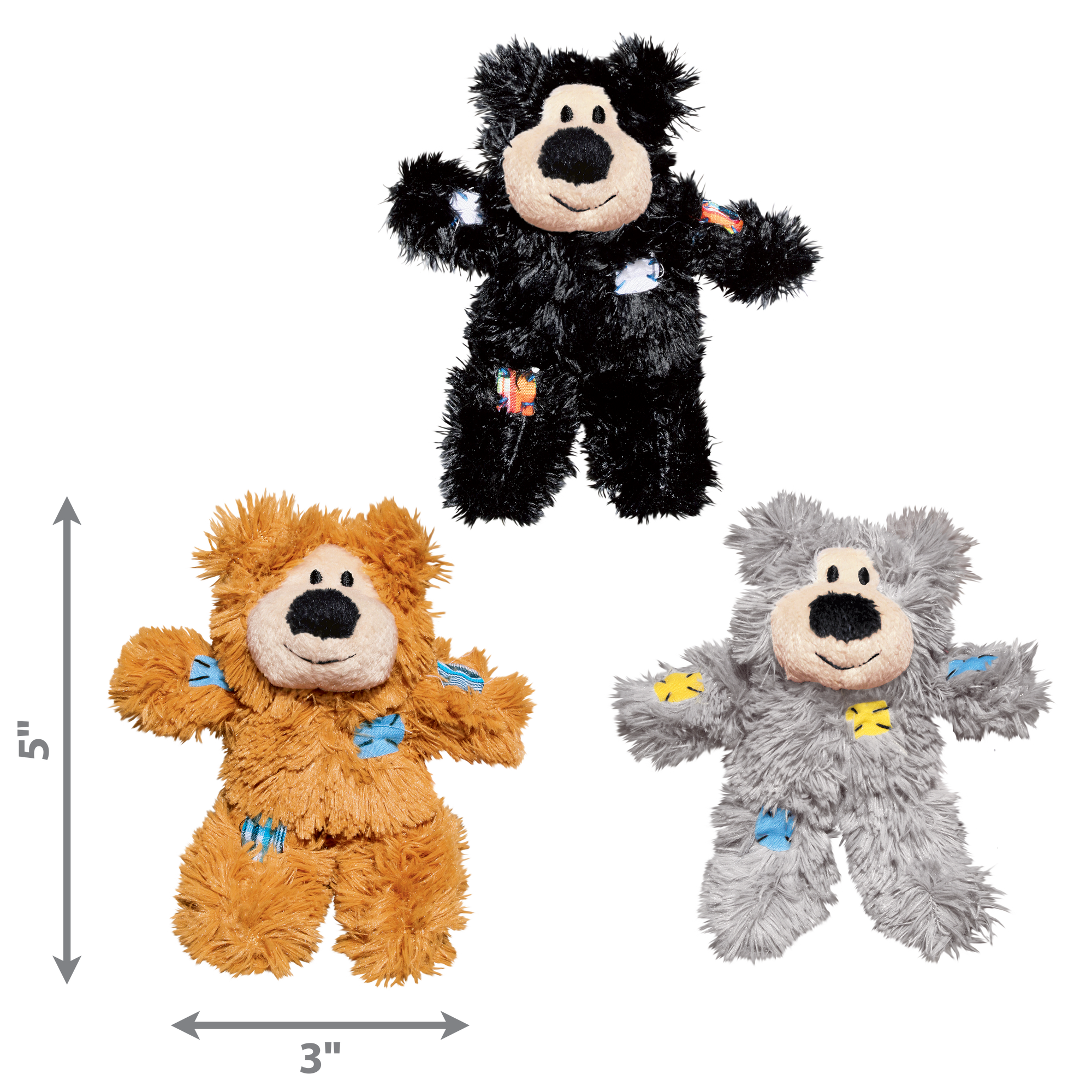 Kong Cat Softies Patchwork Bear