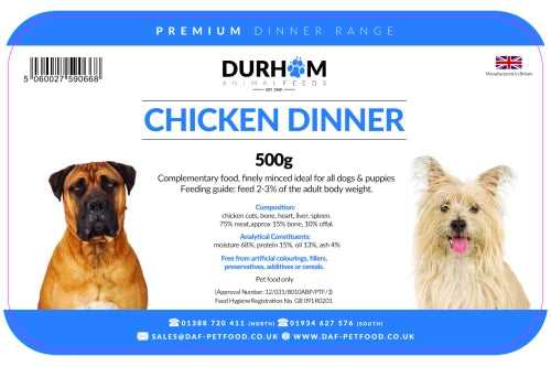 Durham feeds Chicken Dinner 500g