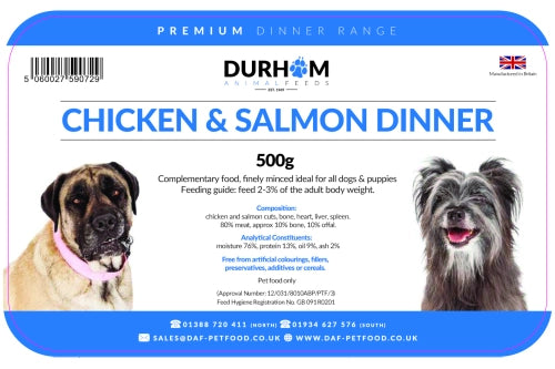 Durham feeds Chicken & Salmon Dinner 500g