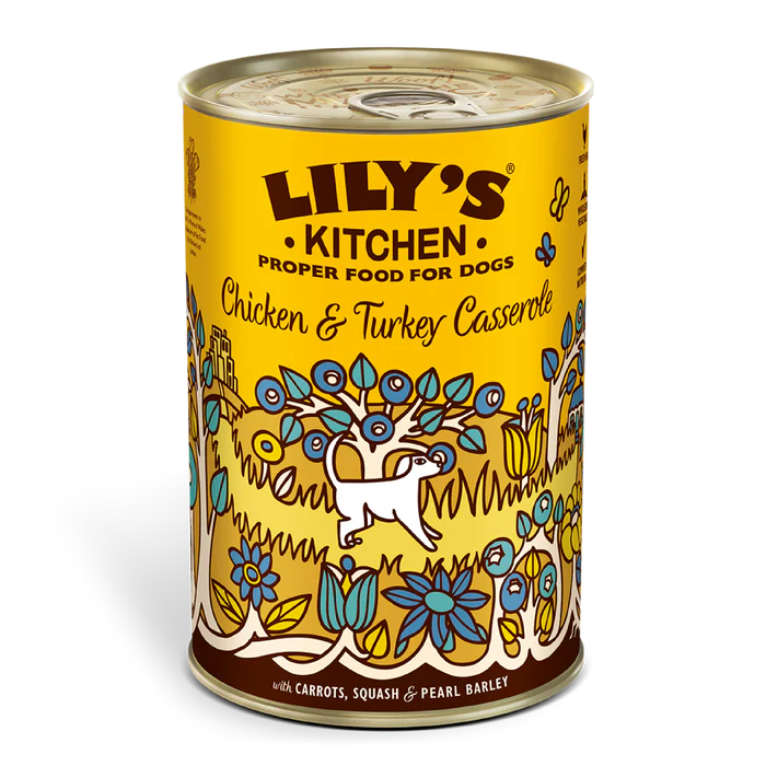 Lily's Kitchen Tins Chicken & Turkey Casserole Dog 400g