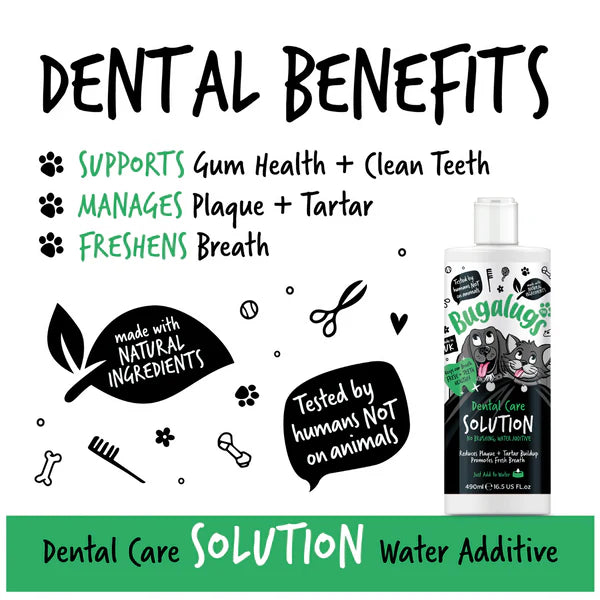 Bugalugs Dental Care Water Additive Dog & Cat Care 490ml