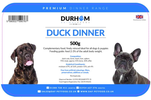 Durham feeds Duck Dinner 500g
