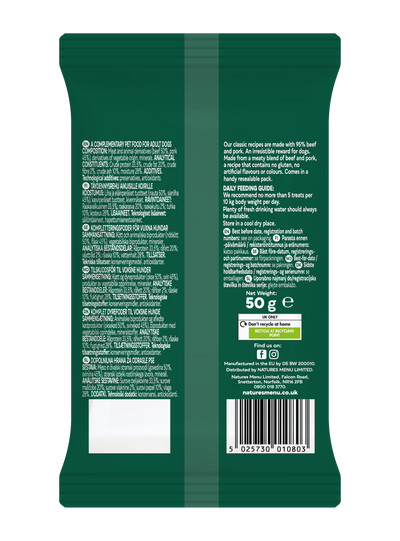 Natures Menu Meaty Treat Beef 50g