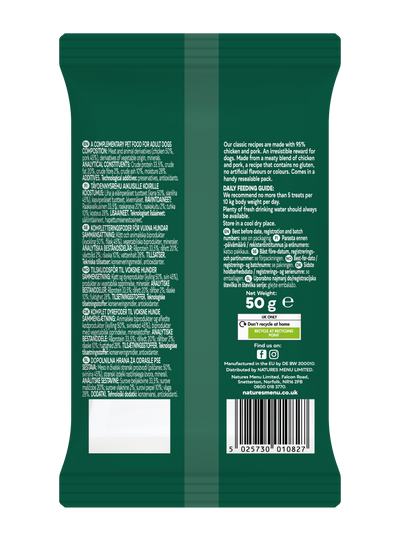 Natures Menu Meaty Treat Chicken & Pork 50g