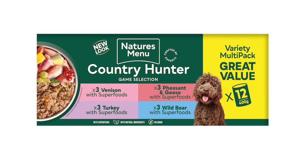 Natures Menu Country Hunter Adult Tins Game Meat Selection 12x400g