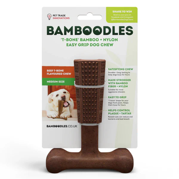 Bamboodles T-Bone Chew Small Beef 4"