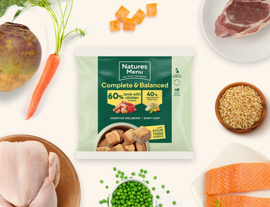 Natures Menu Raw Meal Nuggets 60/40 Lamb, Chicken, Salmon, Veg & Brown Rice 1kg